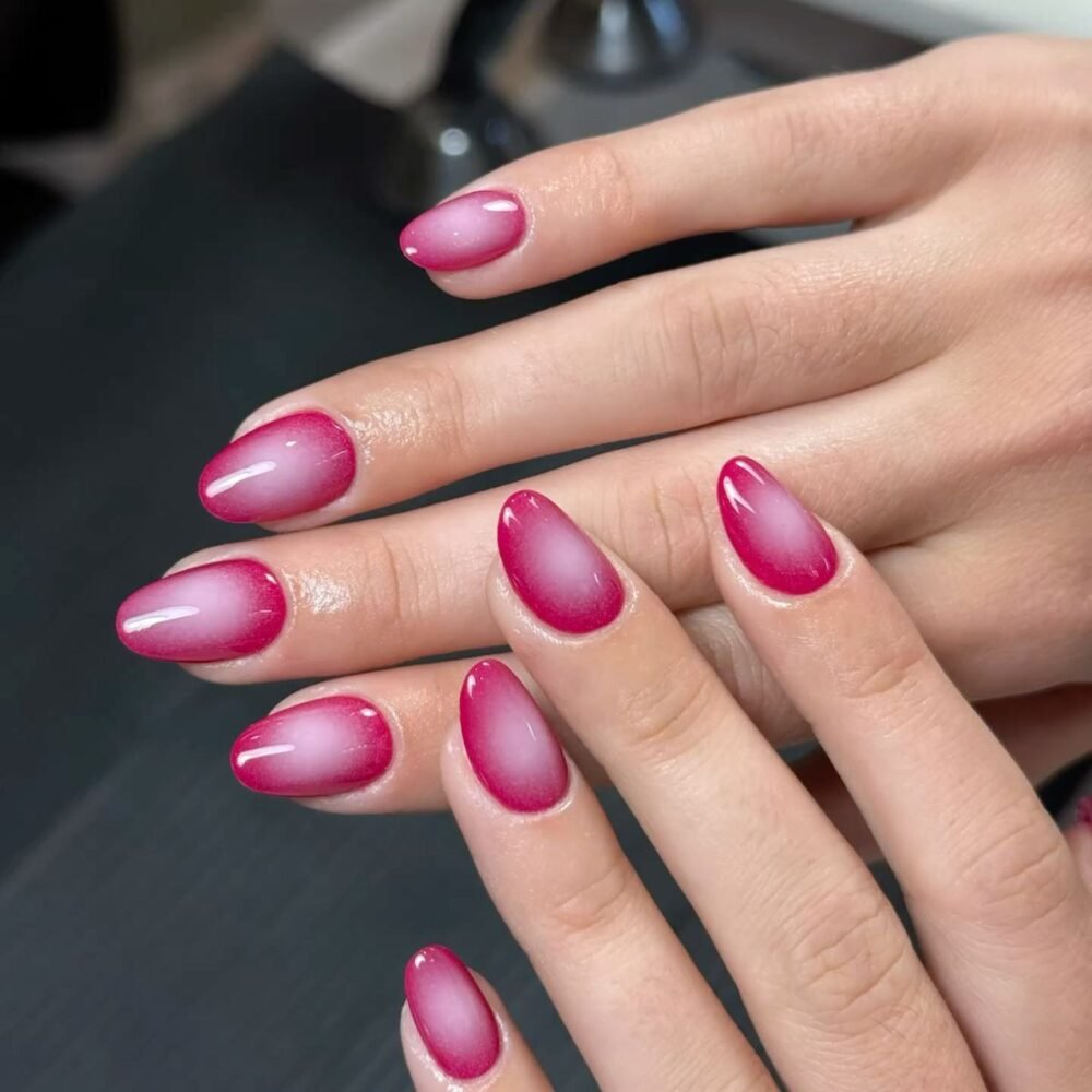 dark pink & white