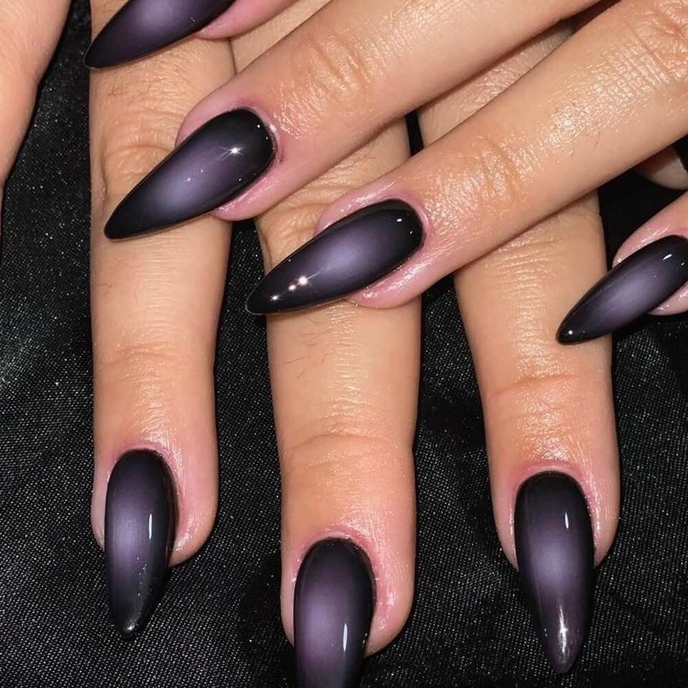 purple aura nails